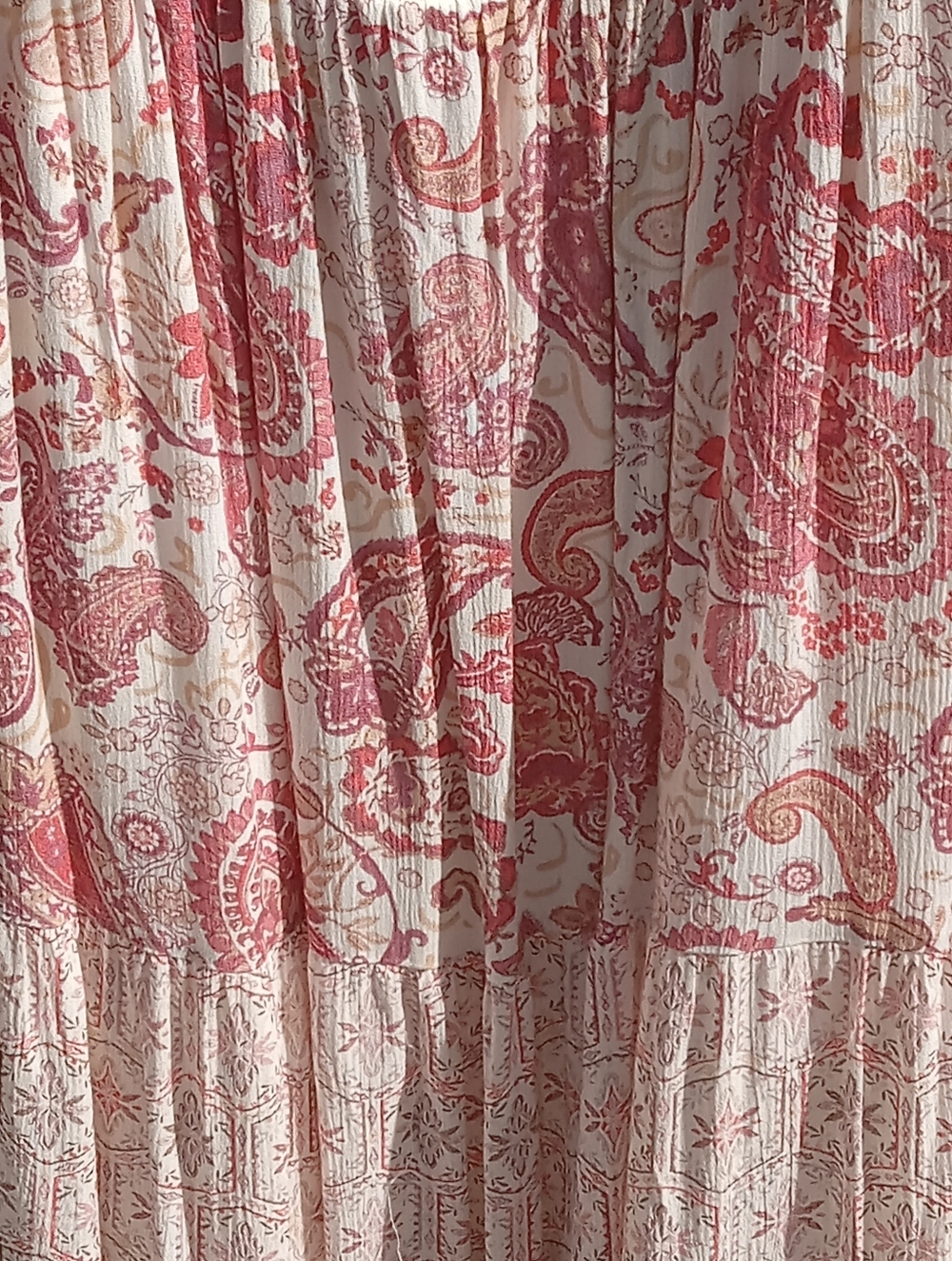 NWOT Maurices Paisley Smocked Mini Dress, Pink/White Combo, L - Picture 2 of 7